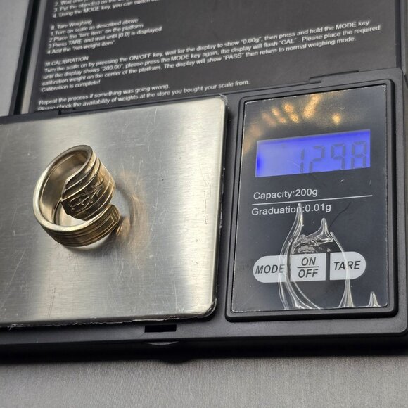 VTG Avon Silver-Plated Spoon Ring Size 8.5 Floral Heart Etched Design 12.98g - Picture 10 of 11